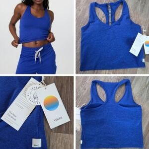 Vuori Halo Performance Crop Top Tank 2.0 Copenhagen NWT Racerback HTF Dream Knit